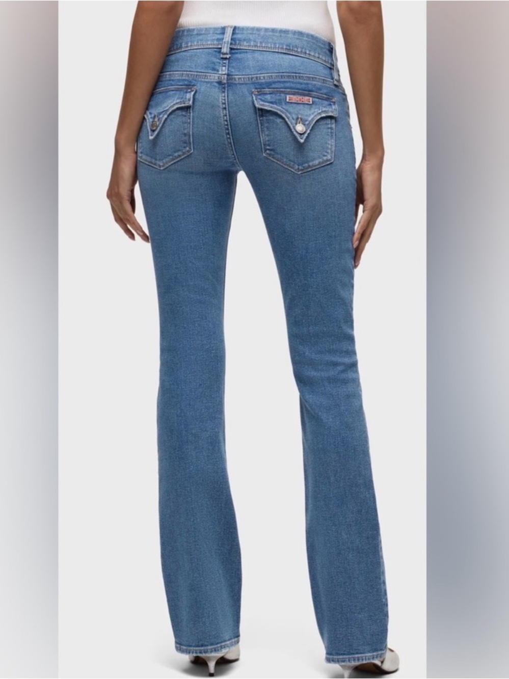 HUDSON Jeans Skinny Light Blue Denim preloved wear w loose stitch in material